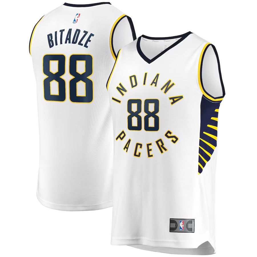 Men Indiana Pacers #88 Goga Bitadze Fanatics Branded White Fast Break Player Replica NBA Jersey->indiana pacers->NBA Jersey